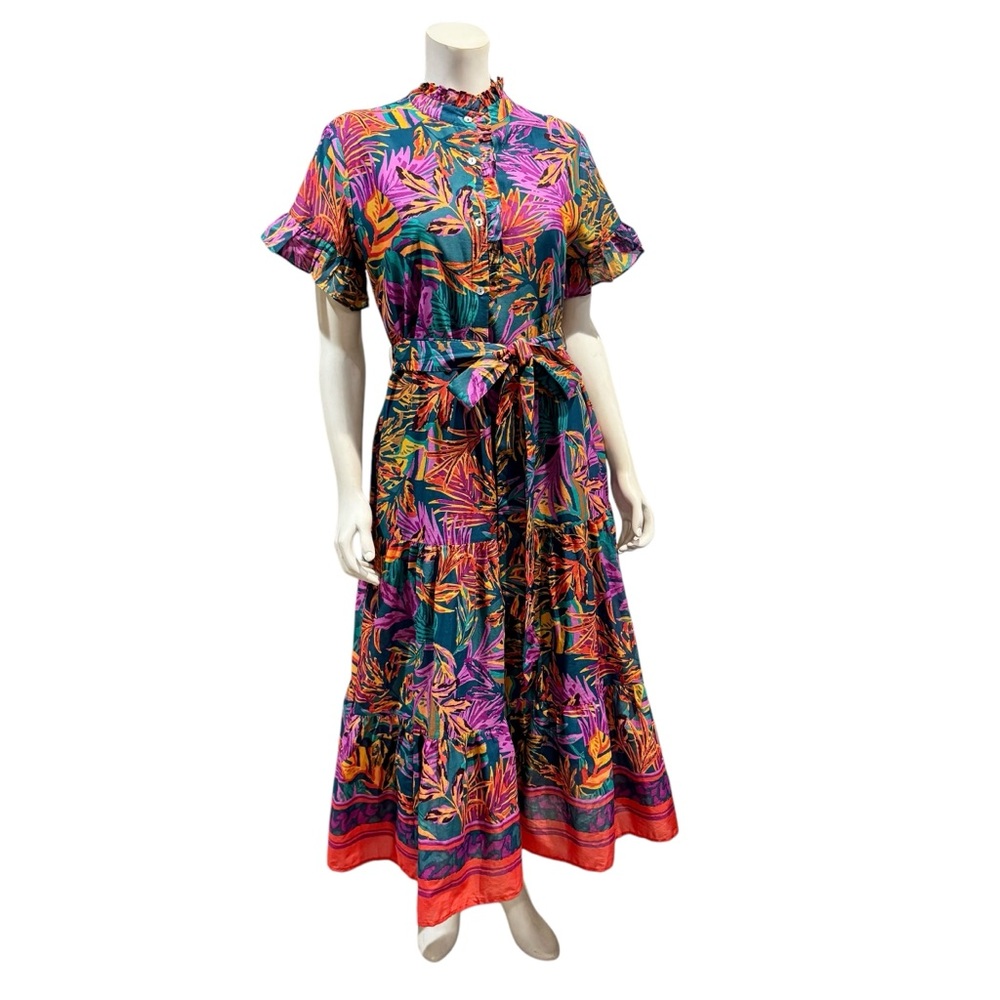 NEW J. Marie Asher Floral Ruffled Midi Dress